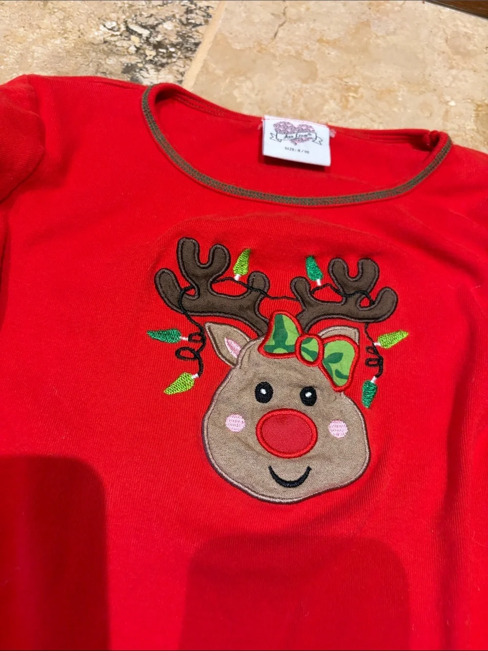 Kids Red Reindeer Set - Festive Holiday outfit